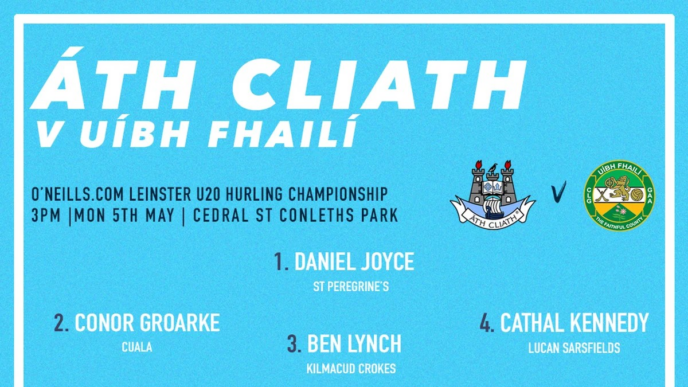 Good luck to Darragh and the U20 Dubs in the Leinster U20 Hurling Championship.